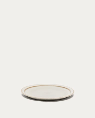 White ceramic Coval dessert plate