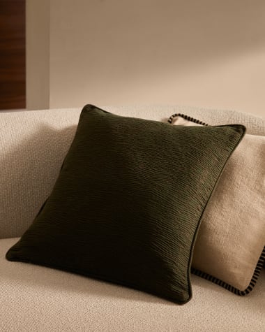 Labid green jacquard, 100% cotton cushion cover, 45 x 45 cm