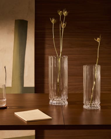 Neblan transparent glass vase, 30 cm