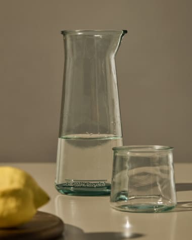 Izai transparent recycled glass jug