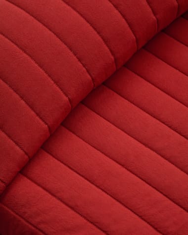 Narzuta Sini ze 100% bawełny organicznej w kolorze czerwonym na łóżka 90 cm