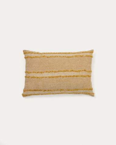 Fodera cuscino Neris 100% lino senape 40 x 60 cm