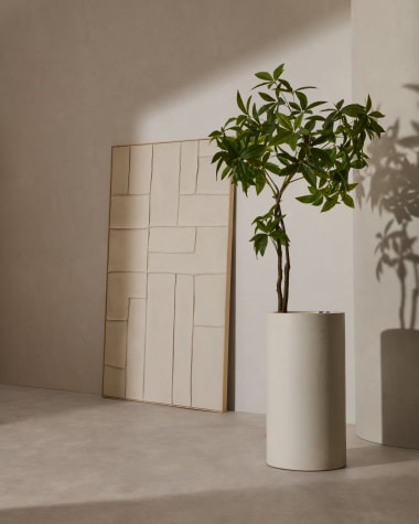 Aiguablava plant pot in white cement, Ø 42 cm