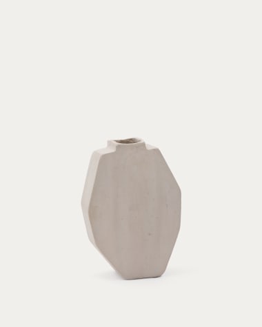 Vase Lahara aus Pappmaché grau 32 cm