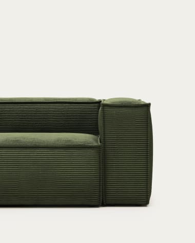 Blok 3-seater sofa thick in green corduroy 240 cm