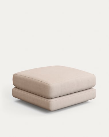 Gala footrest beige, 90 x 90 cm