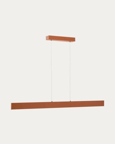 Lámpara de techo Boadella de aluminio con acabado pintado terracota