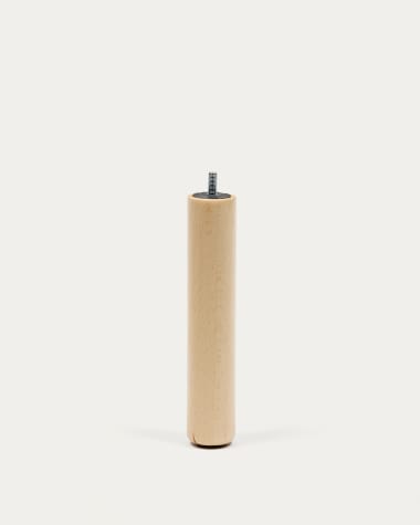Ise bed base leg made of solid beech wood with a natural tone finish