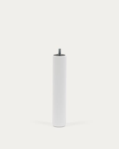 Ise mattress base leg in solid beech wood with a white finish