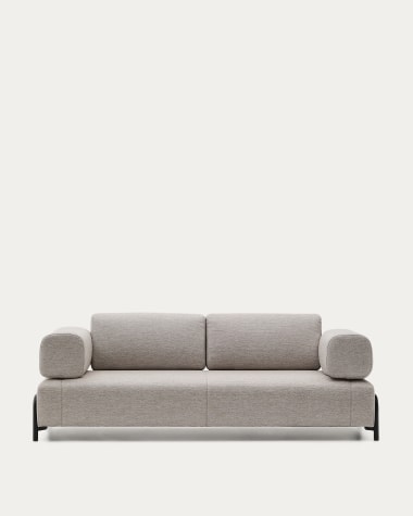 Divano Compo 3 posti beige grigiastro 232 cm