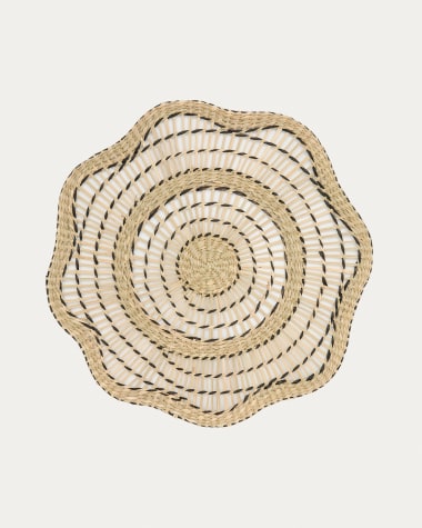 Set di 2 tovagliette in seagrass beige Ø 38 cm