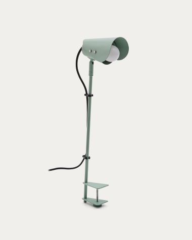 Jula bureaulamp met klem van groen metaal