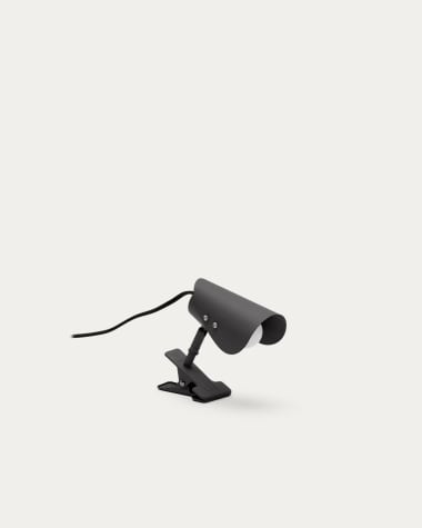 Jula kleine lamp met klem van zwart metaal