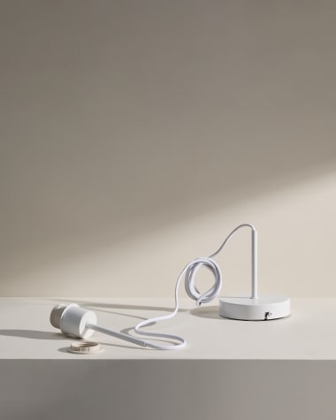 Deckenlampenfassung für Lampe Fulvia aus Metall weiß 150 cm