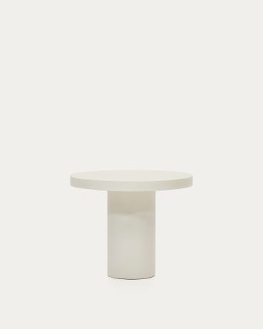 Table ronde Aiguablava en ciment blanc Ø 90 cm