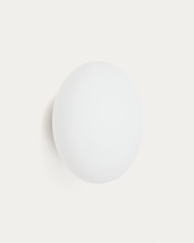 Lampada da parete Bamila in vetro fumé e nichel Ø 25 cm