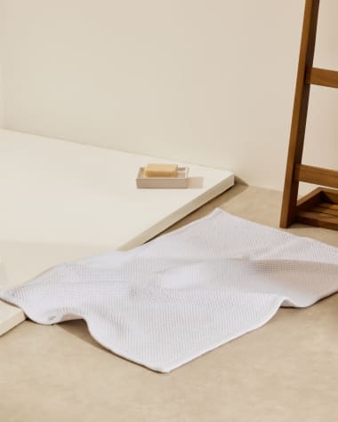 Erona bath mat 100% recycled cotton white 50 x 70 cm