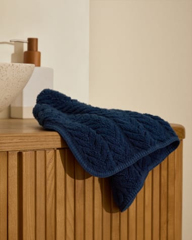 Rune face towel 100% cotton jacquard blue 30 x 50 cm