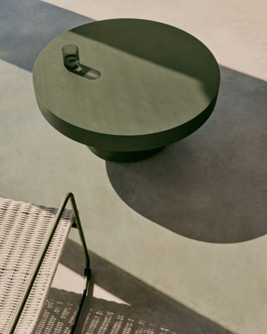 Aiguablava green cement coffee table Ø90cm