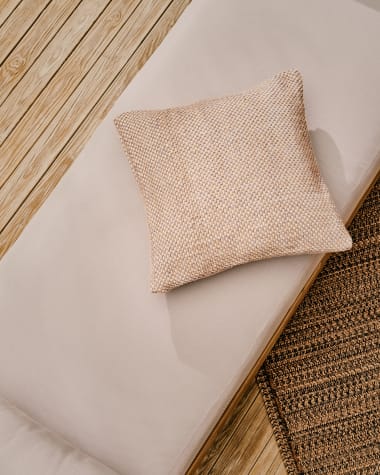 Cushion cover Eriam 100% PET beige 50 x 50 cm