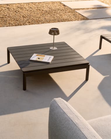 Sorells coffee table in gray aluminum 89 x 91 cm