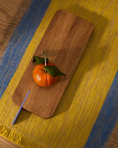 Zairin serving board in FSC 100% acacia wood and lilac metal