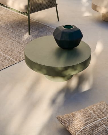 Aiguablava green cement coffee table Ø66cm