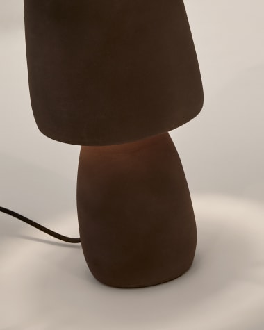 Tandy brown terracotta table lamp Australia adaptor