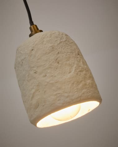 Ullaro white papier-mâché ceiling lamp Ø 11,5 cm Australia adaptor