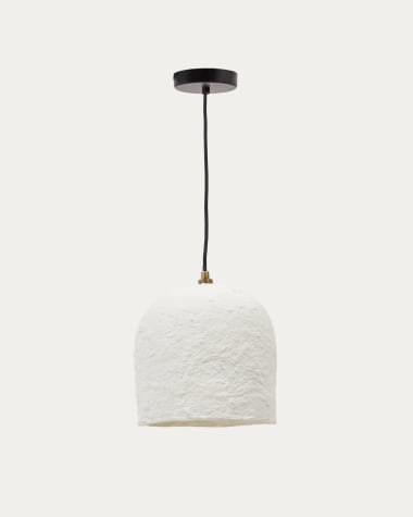 Calvia white papier-mâché ceiling lamp Ø 25 cm Australia Adaptor