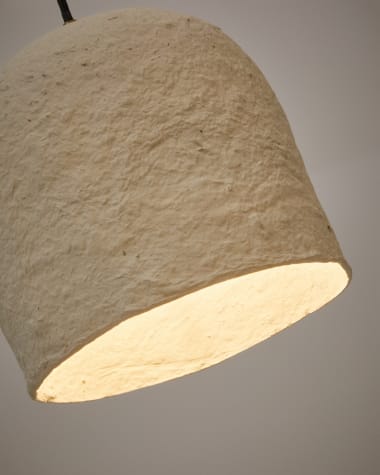 Calvia white papier-mâché ceiling lamp Ø 25 cm Australia Adaptor