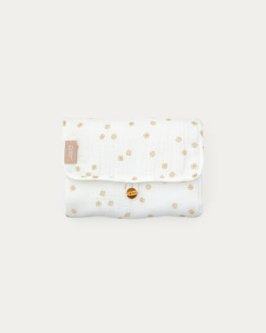Muda-fraldas portátil Olna de 100% algodão estampado sóis