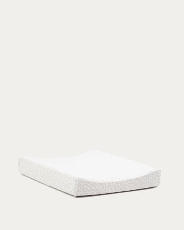 Housse pour matelas à langer Olna 100 % coton blanc 50 x 70 cm