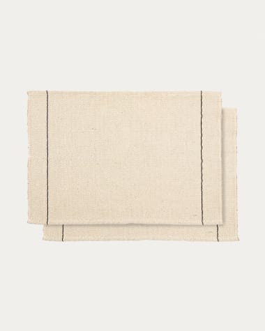 Set di 2 tovagliette Lunel in juta 50 x 35 cm
