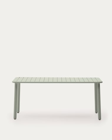 Tavolo da esterno Brai in acciaio zincato turchese 180 x 90 cm