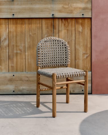 Tavira outdoor chair in solid teak wood