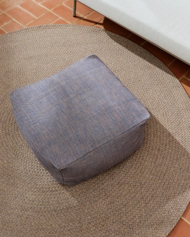 Pouf Vedell 100% PET dark blue 60 x 60 x 30 cm