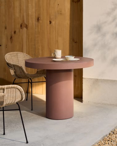 Aiguablava terracotta cement round table Ø90cm