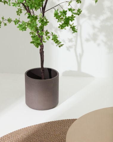 Sintina set of 3 grey cement and fiberglass plant pots Ø 23 cm / Ø 27.5 cm / 32 cm