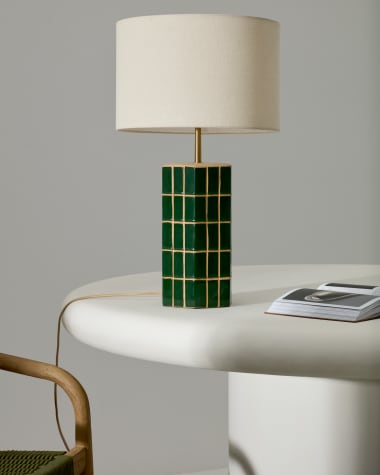 Rue green ceramic table lamp