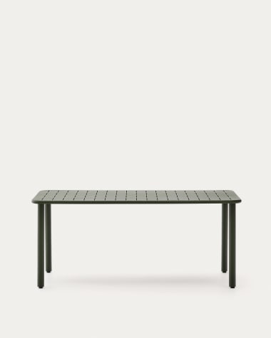 Tavolo da esterno Brai in acciaio zincato verde 180 x 90 cm