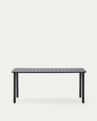 Tavolo da esterno Brai in acciaio zincato grigio scuro 180 x 90 cm