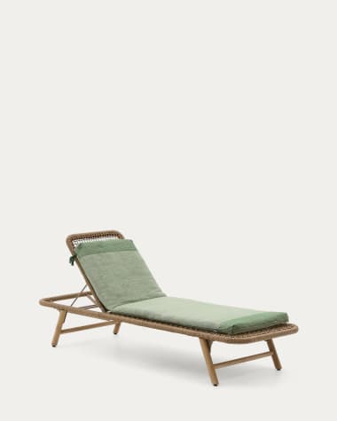 Cuscino per sdraio Delnar 100% PET verde 155 x 50 cm