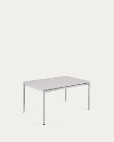 Mesa extensível de exterior Zaltana de alumínio  cinzento claro 140 (200) x 90 cm