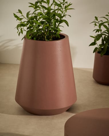 Calun maroon cement planter Ø 50cm