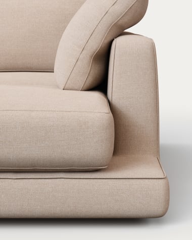 Gala 4-seater sofa with right chaise longue beige, 300cm