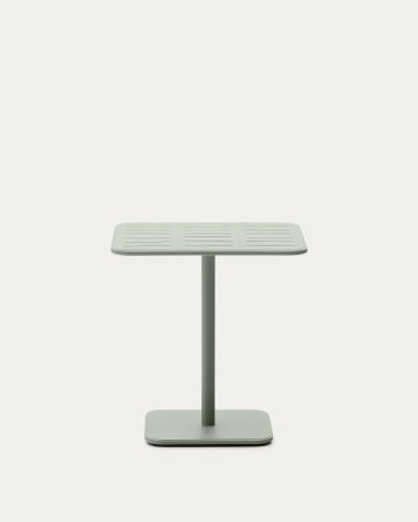 Tavolo da esterno Brai in acciaio zincato turchese 70 x 70 cm