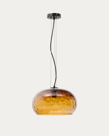 Lámpara de techo Balma de cristal marrón Ø 40 cm