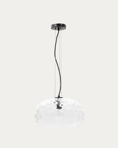 Balma transparent glass ceiling lamp, Ø 40 cm