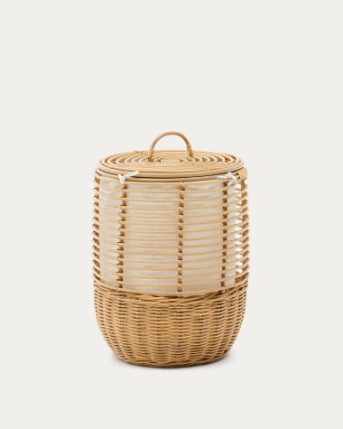 Wäschekorb Liora aus Rattan, 70 cm